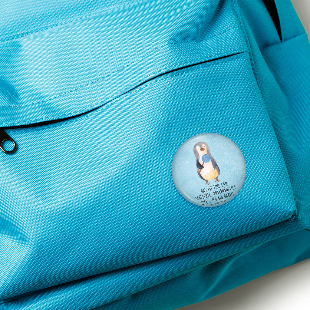 50mm Button Pinguin Lolli 50mm Button, Button, Pin, Anstecknadel, Pinguin, Pinguine, Lolli, Süßigkeiten, Blödsinn, Spruch, Rebell, Gauner, Ganove, Rabauke