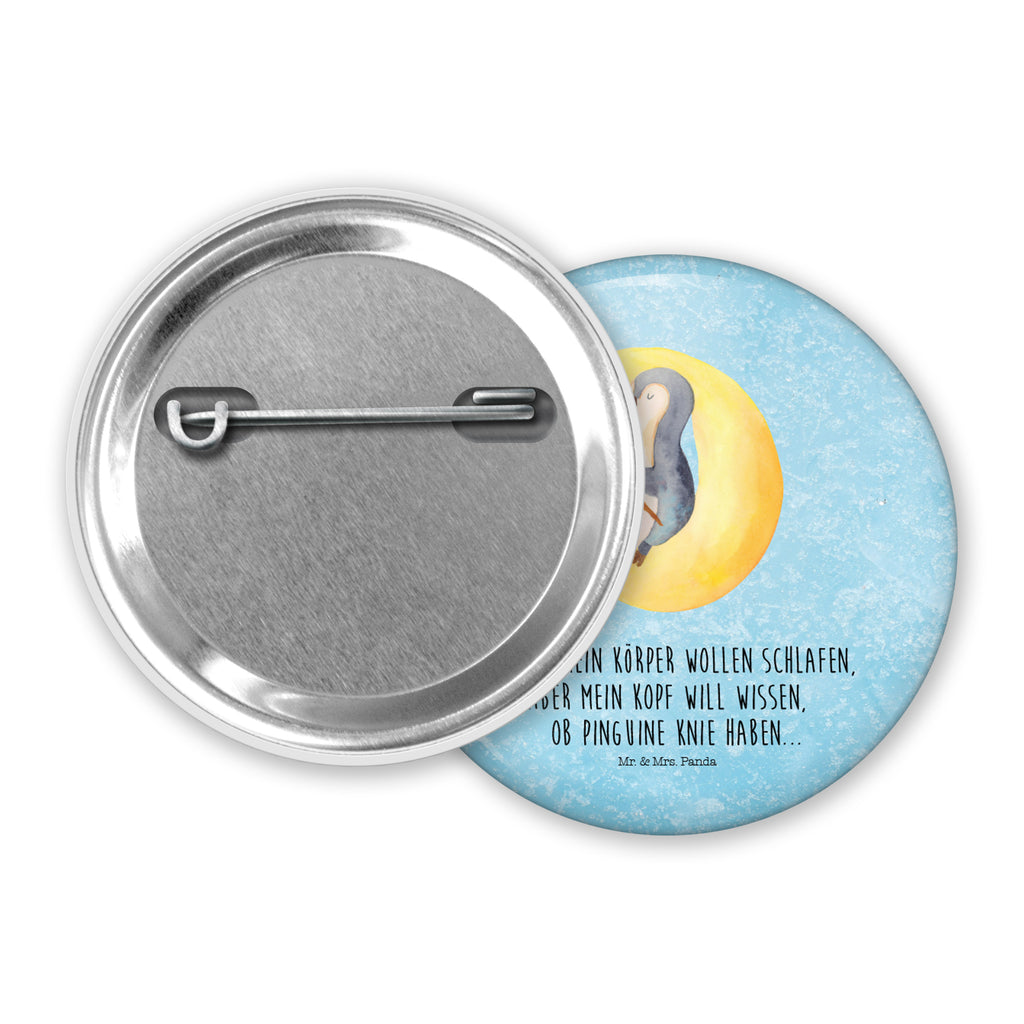 50mm Button Pinguin Mond 50mm Button, Button, Pin, Anstecknadel, Pinguin, Pinguine, Spruch, schlafen, Nachtruhe, Einschlafen, Schlafzimmer, Schlafstörungen, Gästezimmer