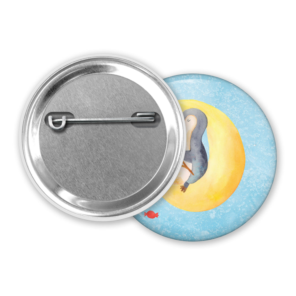 50mm Button Pinguin Mond 50mm Button, Button, Pin, Anstecknadel, Pinguin, Pinguine, Spruch, schlafen, Nachtruhe, Einschlafen, Schlafzimmer, Schlafstörungen, Gästezimmer