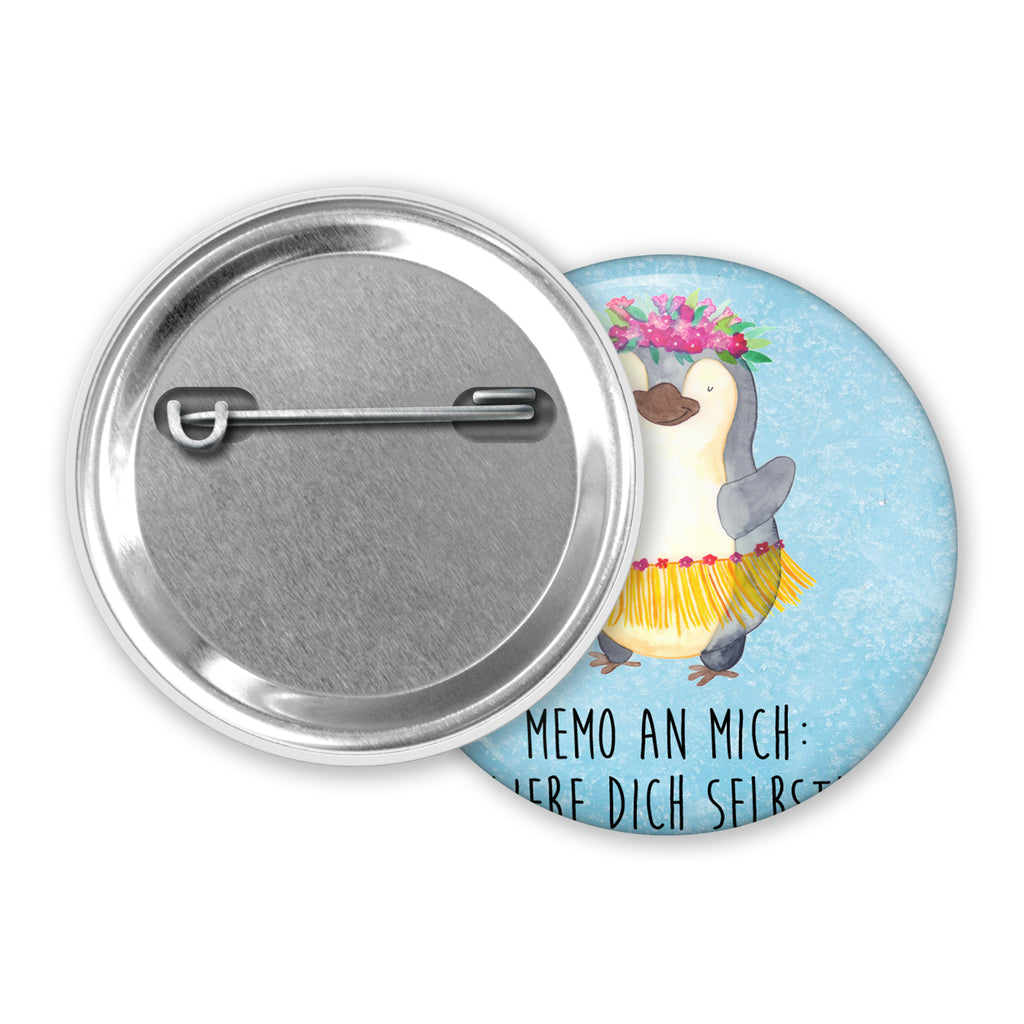 50mm Button Pinguin Kokosnuss 50mm Button, Button, Pin, Anstecknadel, Pinguin, Aloha, Hawaii, Urlaub, Kokosnuss, Pinguine