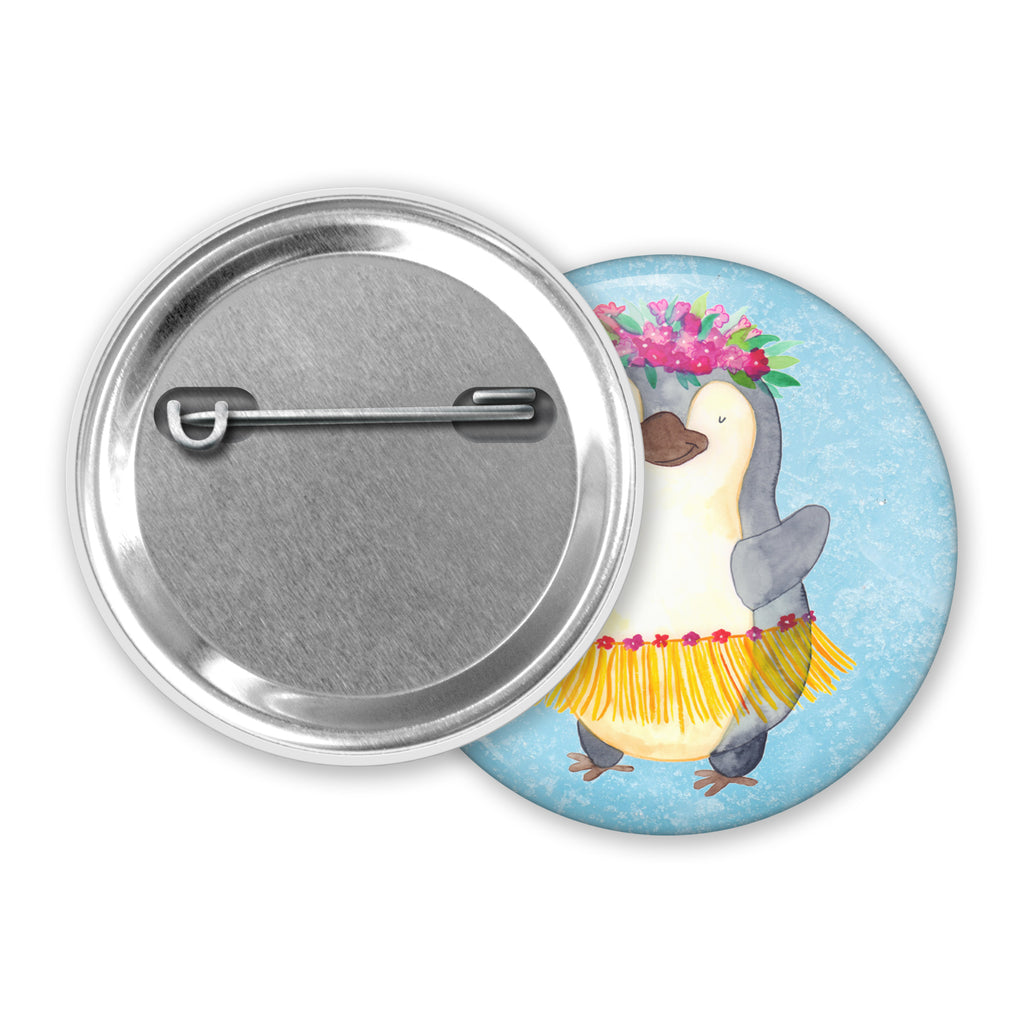 50mm Button Pinguin Kokosnuss 50mm Button, Button, Pin, Anstecknadel, Pinguin, Aloha, Hawaii, Urlaub, Kokosnuss, Pinguine