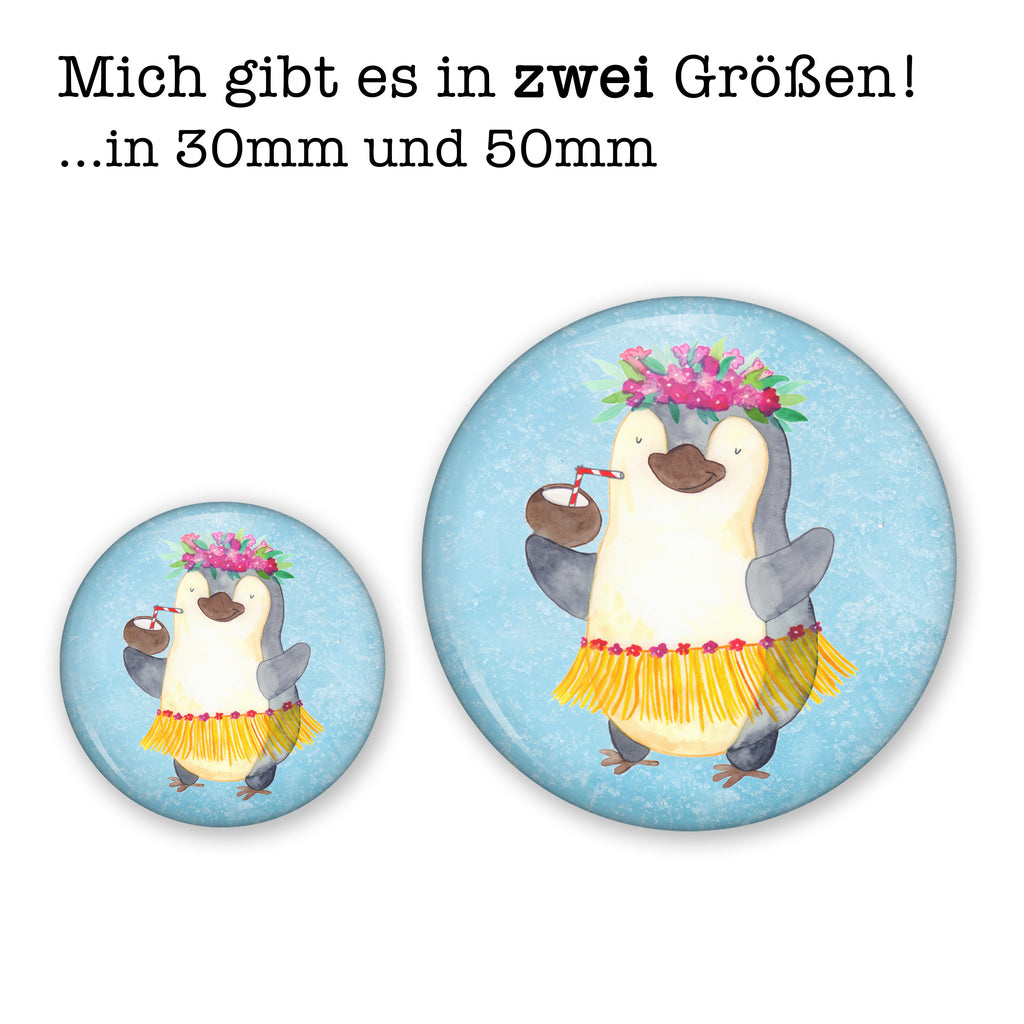50mm Button Pinguin Kokosnuss 50mm Button, Button, Pin, Anstecknadel, Pinguin, Aloha, Hawaii, Urlaub, Kokosnuss, Pinguine