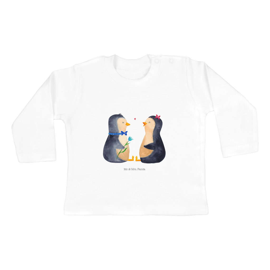 3-6 Monate Baby Longsleeve Pinguin Pärchen Mädchen, Jungen, Baby, Langarm, Bio, Kleidung, Pinguin, Pinguine, Liebe, Liebespaar, Liebesbeweis, Liebesgeschenk, Verlobung, Jahrestag, Hochzeitstag, Hochzeit, Hochzeitsgeschenk, große Liebe, Traumpaar