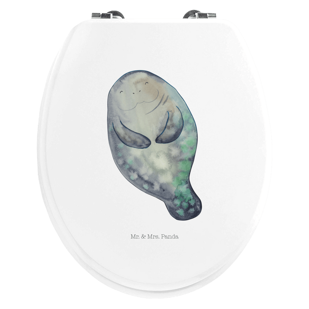 Motiv WC Sitz Seekuh happy Klobrille, Klodeckel, Toilettendeckel, WC-Sitz, Toilette, Meerestiere, Meer, Urlaub, Seekuh, Seekühe, Selbstliebe, Respekt, Neuanfang, Neustart, Achtsamkeit, Zufrieden, Liebeskummer, Freundin