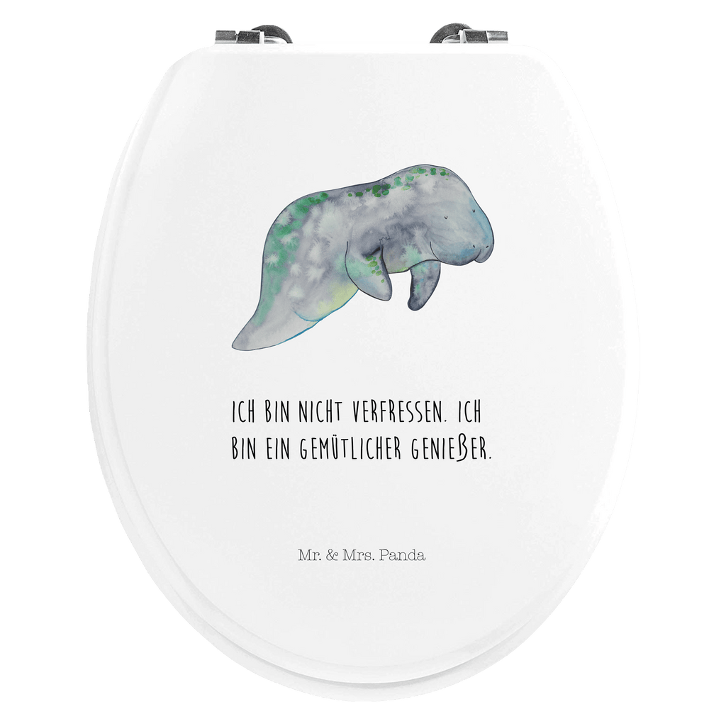 Motiv WC Sitz Seekuh chillt Klobrille, Klodeckel, Toilettendeckel, WC-Sitz, Toilette, Meerestiere, Meer, Urlaub, Seekuh, Seekühe, Diät, Abnehmen, Zucker, Diätwahn, Essen, Süßigkeiten
