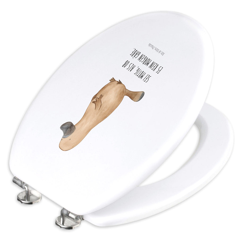 Motiv WC Sitz Schnabeltier mutig Klobrille, Klodeckel, Toilettendeckel, WC-Sitz, Toilette, Meerestiere, Meer, Urlaub, Schnabeltier, Mut, mutig, Lebensweisheit, Schnabeltiere, Motivation, Training, Büro, Arbeit, Neuanfang, Neustart, Weltreise, Raodtrip