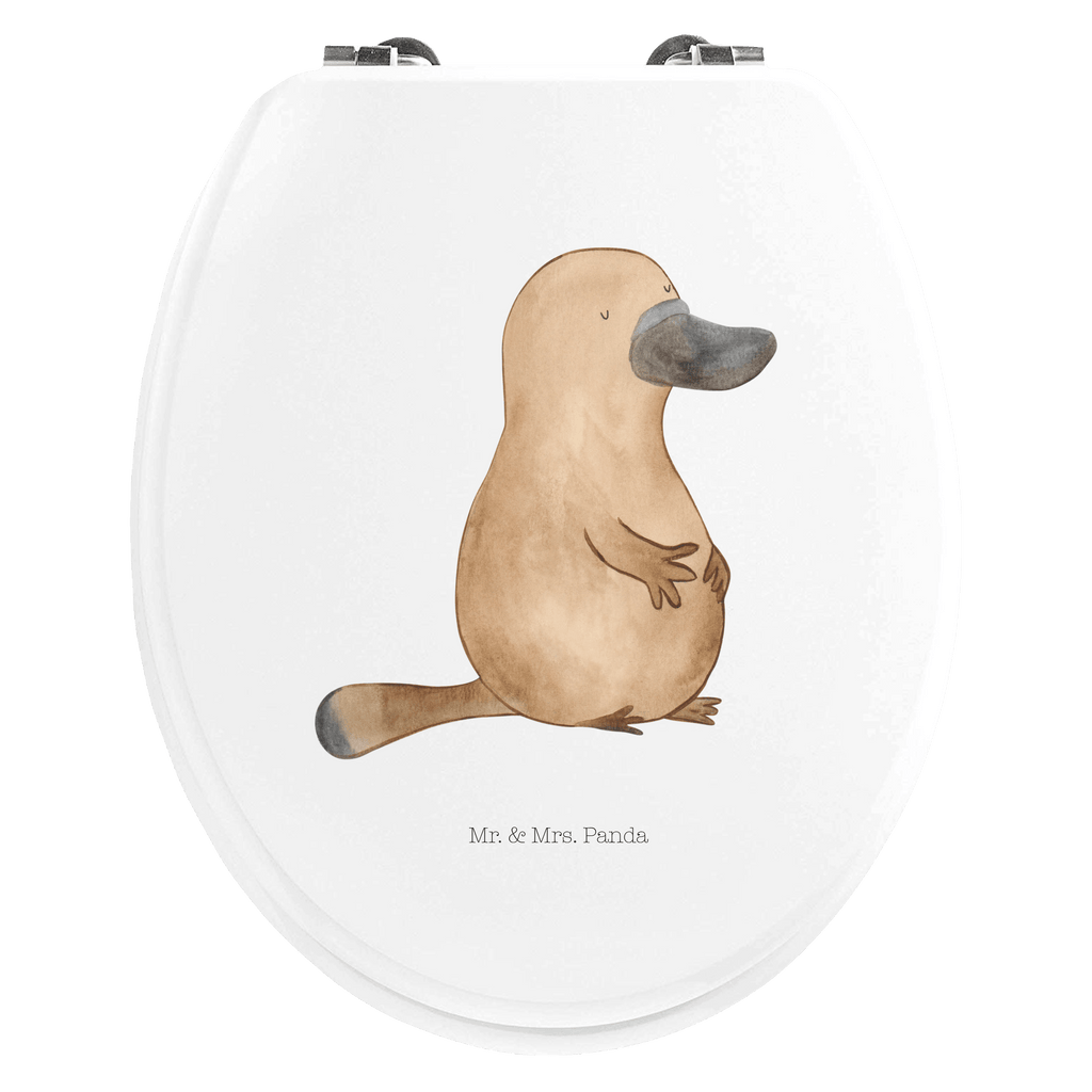 Motiv WC Sitz Schnabeltier mutig Klobrille, Klodeckel, Toilettendeckel, WC-Sitz, Toilette, Meerestiere, Meer, Urlaub, Schnabeltier, Mut, mutig, Lebensweisheit, Schnabeltiere, Motivation, Training, Büro, Arbeit, Neuanfang, Neustart, Weltreise, Raodtrip