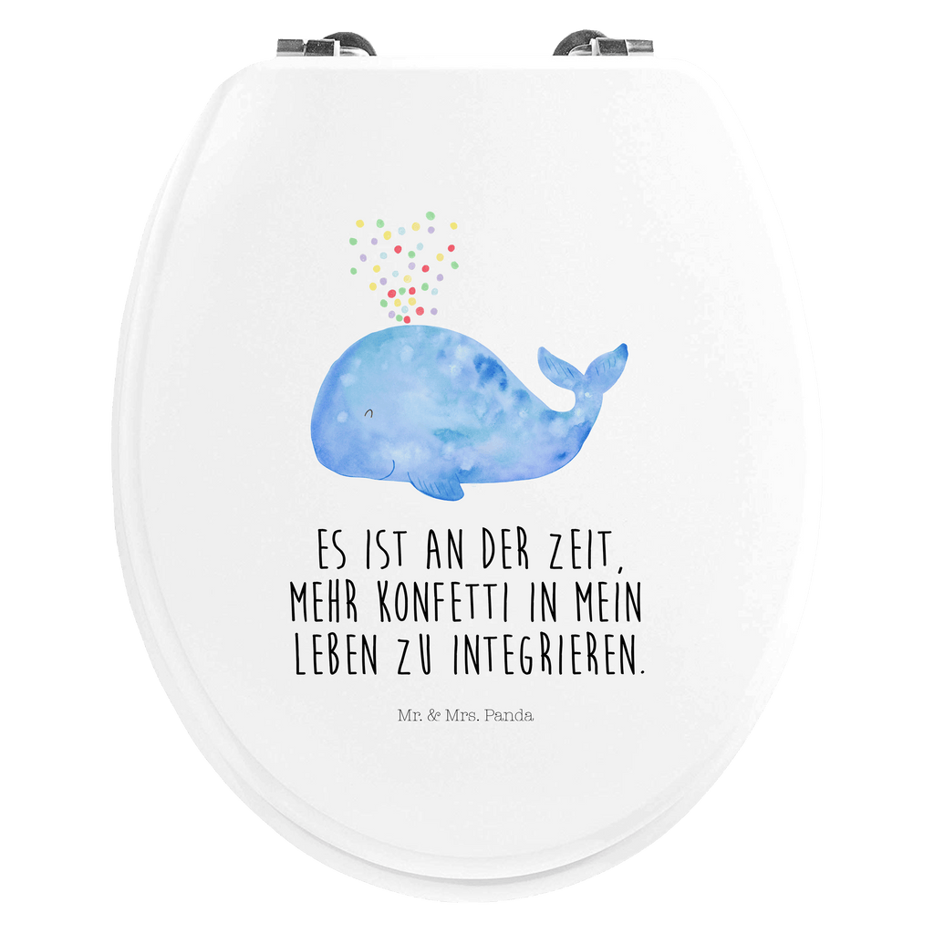 Motiv WC Sitz Wal Konfetti Klobrille, Klodeckel, Toilettendeckel, WC-Sitz, Toilette, Meerestiere, Meer, Urlaub, Wal, Konfetti, Wale, Motivation, Neuanfang, Trennung, Diät, Abnehmen, Neustart, Lebensabschnitt, Geburtstag