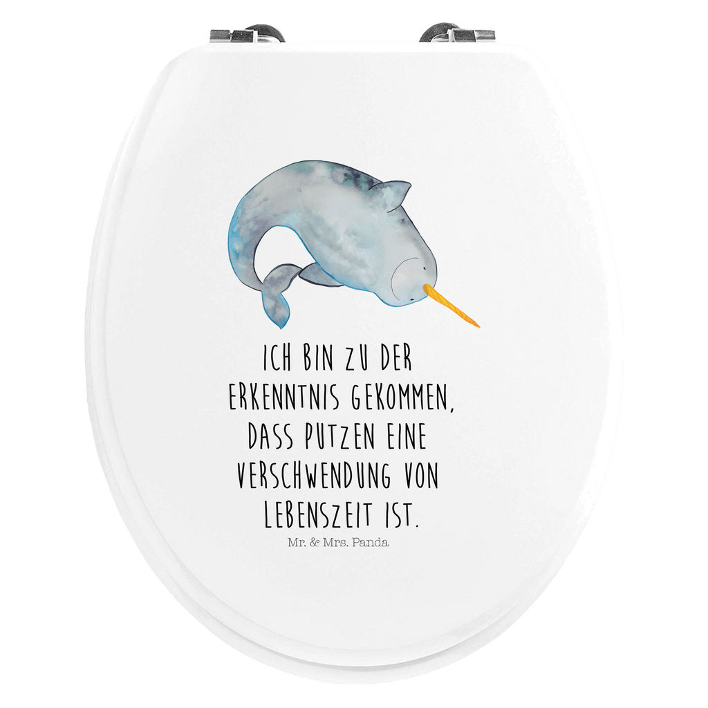 Motiv WC Sitz Narwal Klobrille, Klodeckel, Toilettendeckel, WC-Sitz, Toilette, Meerestiere, Meer, Urlaub, Narwal, Wal, Putzen, Hausfrau, Junggesellin, aufräumen, Kinderzimmer