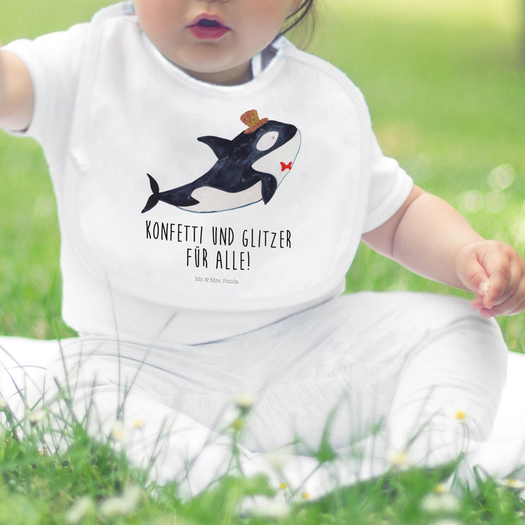 Organic Babylätzchen Orca Zylinder Baby, Lätzchen, Spucktuch, Sabberlätzchen, Klettlätzchen, Babygeschenk, Baby Lätzchen, Geschenk für Geburt, Geschenk zur Geburt, Baby Spucktuch, Babyausstattung, Geschenkidee für Babyparty, Meerestiere, Meer, Urlaub, Narwal, Glitter, Konfetti, Glitzer, Geburtstag, Feier, Fete, Fest, Glückwunsch, Orca