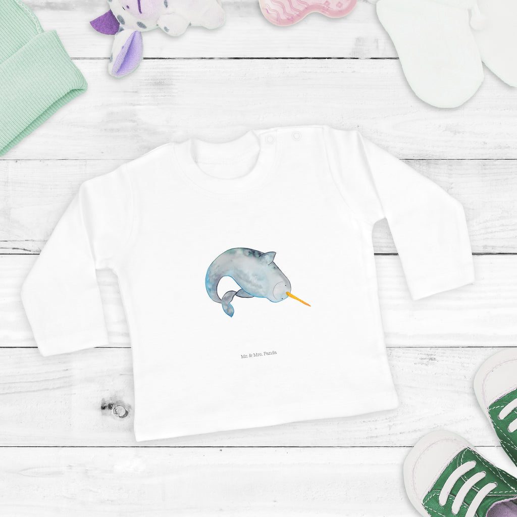 18-24 Monate Baby Longsleeve Narwal Mädchen, Jungen, Baby, Langarm, Bio, Kleidung, Longsleeve, Meerestiere, Meer, Urlaub, Narwal, Wal, Putzen, Hausfrau, Junggesellin, aufräumen, Kinderzimmer
