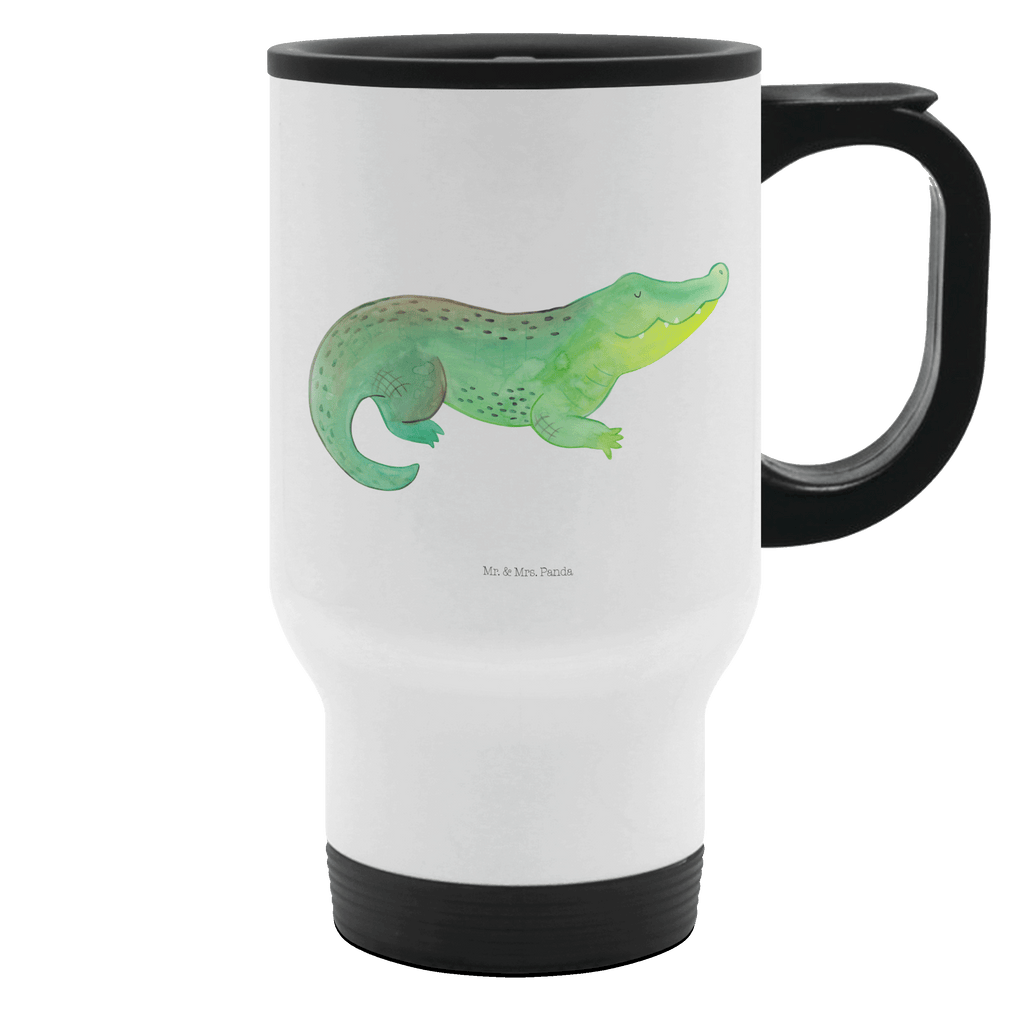 Thermobecher Krokodil Thermobecher, To Go Becher, Thermotasse, Kaffeebecher, Isolierbecher, Thermobecher To Go, Warmhaltetasse, Edelstahlbecher, Reisebecher, Tasse mit Deckel, Thermobecher für 400 ml, Kaffeetasse zum Mitnehmen, Tasse zum Mitnehmen, Spülmaschinenfest, Meerestiere, Meer, Urlaub, Krokodil, Krokodile, verrückt sein, spontan sein, Abenteuerlust, Reiselust, Freundin, beste Freundin, Lieblingsmensch