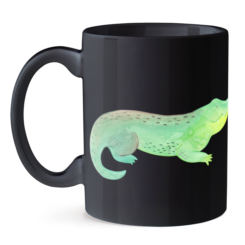 Tasse Krokodil Krokodil, Krokodile, verrückt sein, spontan sein, Abenteuerlust, Reiselust, Freundin, beste Freundin, Lieblingsmensch Becher, Kaffeetasse, Kaffeebecher, Tee, Frühstück, Büro  Meerestiere, Meer, Urlaub