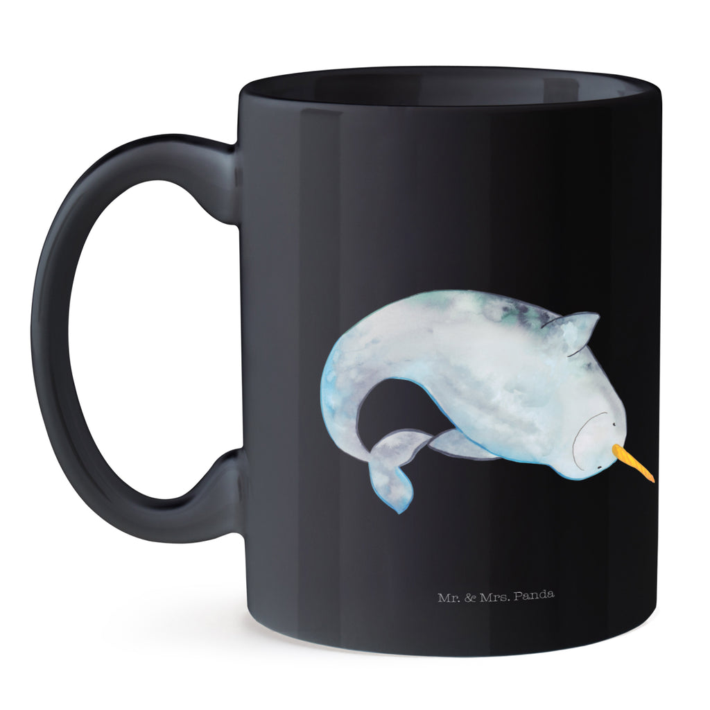 Tasse Narwal Narwal, Wal, Putzen, Hausfrau, Junggesellin, aufräumen, Kinderzimmer,  Becher, Kaffeetasse, Kaffeebecher, Tee, Frühstück, Büro  Meerestiere, Meer, Urlaub