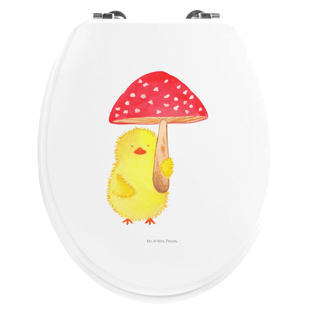 Motiv WC Sitz Küken Fliegenpilz Klobrille, Klodeckel, Toilettendeckel, WC-Sitz, Toilette, Ostern, Osterhase, Ostergeschenke, Osternest, Osterdeko, Geschenk zu Ostern, Küken, Fliegenpilz, Glückspilz, Frohe Ostern, Ostergrüße