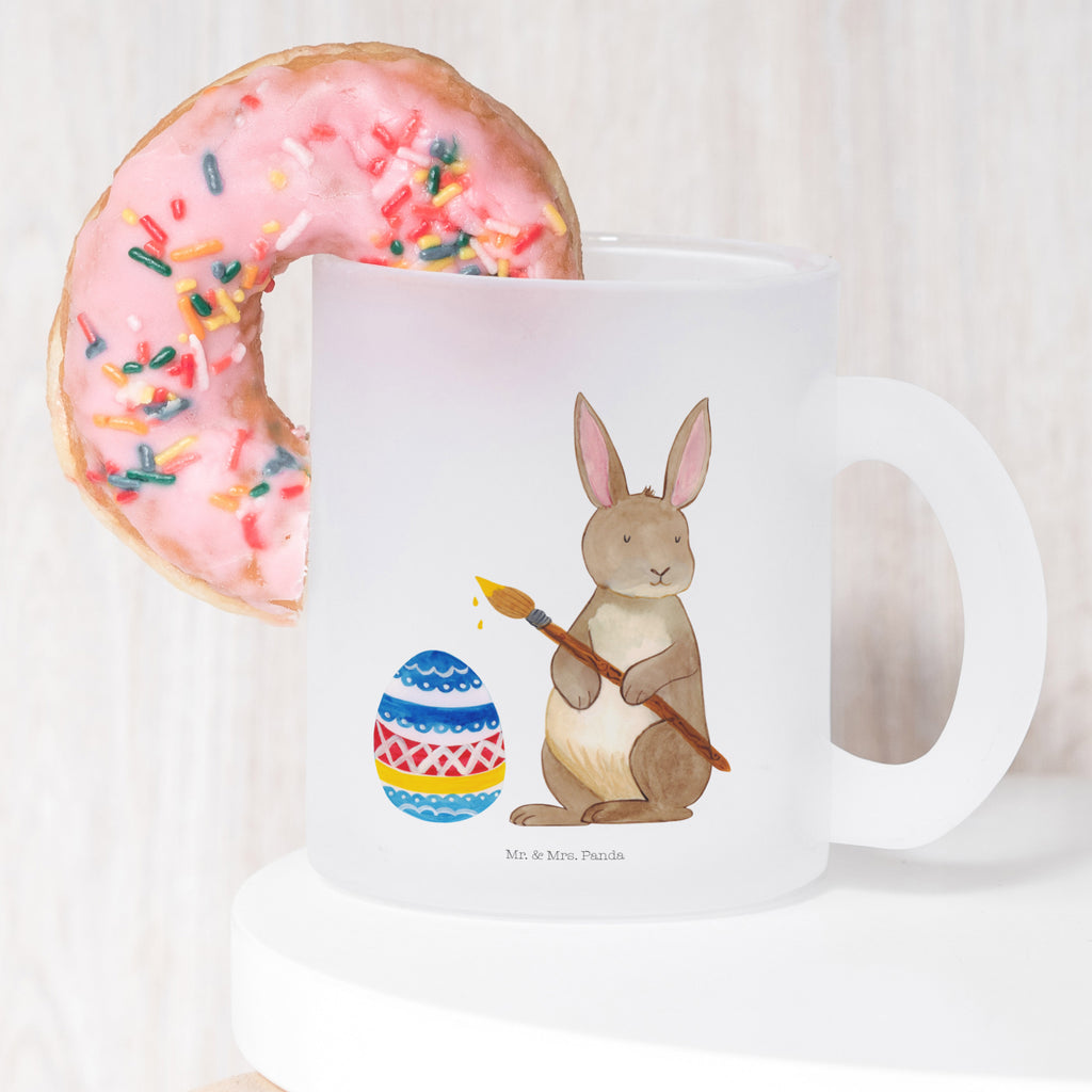 Teetasse Hase Eiermalen Teetasse, Teeglas, Teebecher, Tasse mit Henkel, Tasse, Glas Teetasse, Teetasse aus Glas, Ostern, Osterhase, Ostergeschenke, Osternest, Osterdeko, Geschenk zu Ostern, Frohe Ostern, Ostergrüße, Osterblume, Osterei, bemalte Ostereier, Hase, Kaninchen, Eiermalen