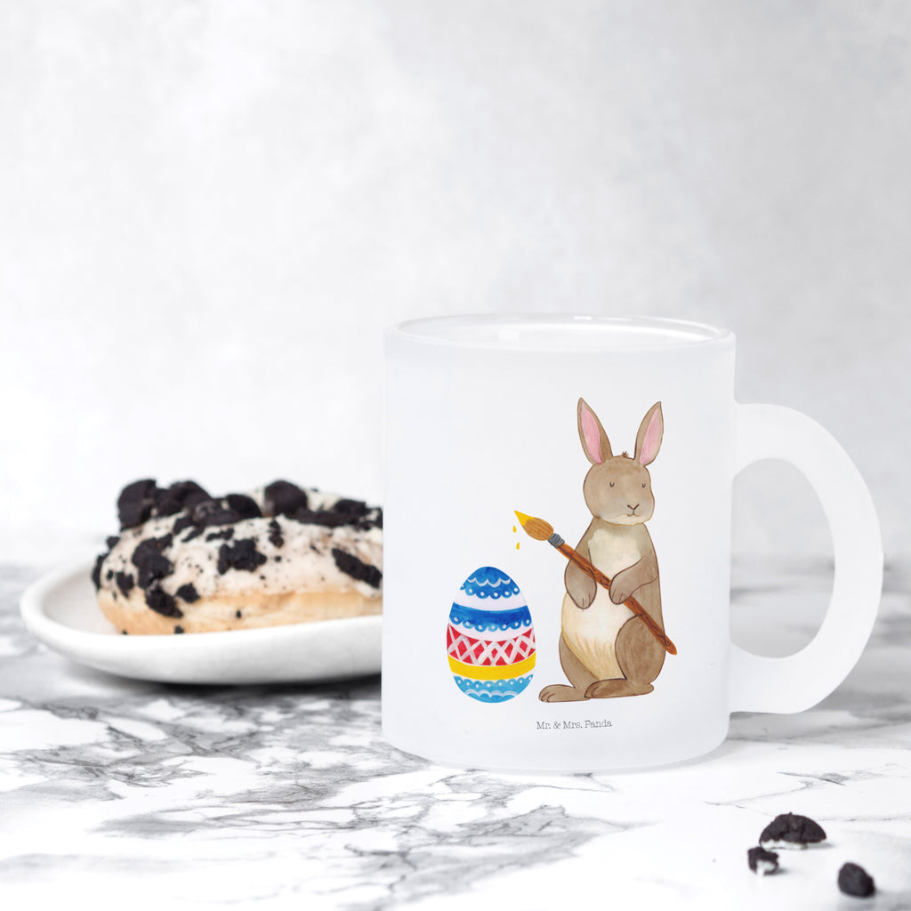 Teetasse Hase Eiermalen Teetasse, Teeglas, Teebecher, Tasse mit Henkel, Tasse, Glas Teetasse, Teetasse aus Glas, Ostern, Osterhase, Ostergeschenke, Osternest, Osterdeko, Geschenk zu Ostern, Frohe Ostern, Ostergrüße, Osterblume, Osterei, bemalte Ostereier, Hase, Kaninchen, Eiermalen