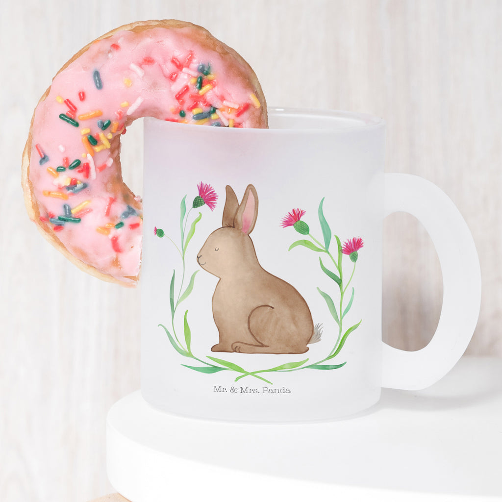 Teetasse Hase sitzend Teetasse, Teeglas, Teebecher, Tasse mit Henkel, Tasse, Glas Teetasse, Teetasse aus Glas, Ostern, Osterhase, Ostergeschenke, Osternest, Osterdeko, Geschenk zu Ostern, Frohe Ostern, Ostergrüße, Osterblume, Liebe, Grüße, Hase, Kaninchen