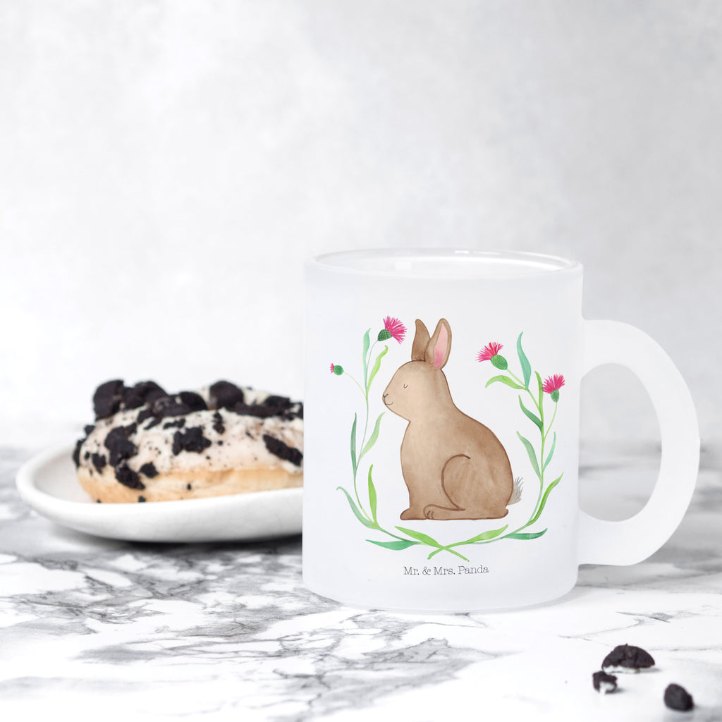Teetasse Hase sitzend Teetasse, Teeglas, Teebecher, Tasse mit Henkel, Tasse, Glas Teetasse, Teetasse aus Glas, Ostern, Osterhase, Ostergeschenke, Osternest, Osterdeko, Geschenk zu Ostern, Frohe Ostern, Ostergrüße, Osterblume, Liebe, Grüße, Hase, Kaninchen