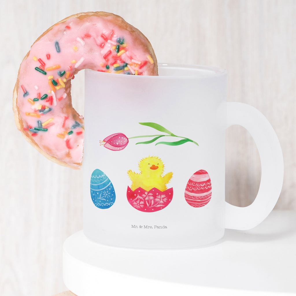 Teetasse Küken geschlüpft Teetasse, Teeglas, Teebecher, Tasse mit Henkel, Tasse, Glas Teetasse, Teetasse aus Glas, Ostern, Osterhase, Ostergeschenke, Osternest, Osterdeko, Geschenk zu Ostern, Küken, Osterei, Ostereier, Ei, Frühlingsgefühle, Freude, Grüße, liebe Grüße, Frohe Ostern, Ostergrüße