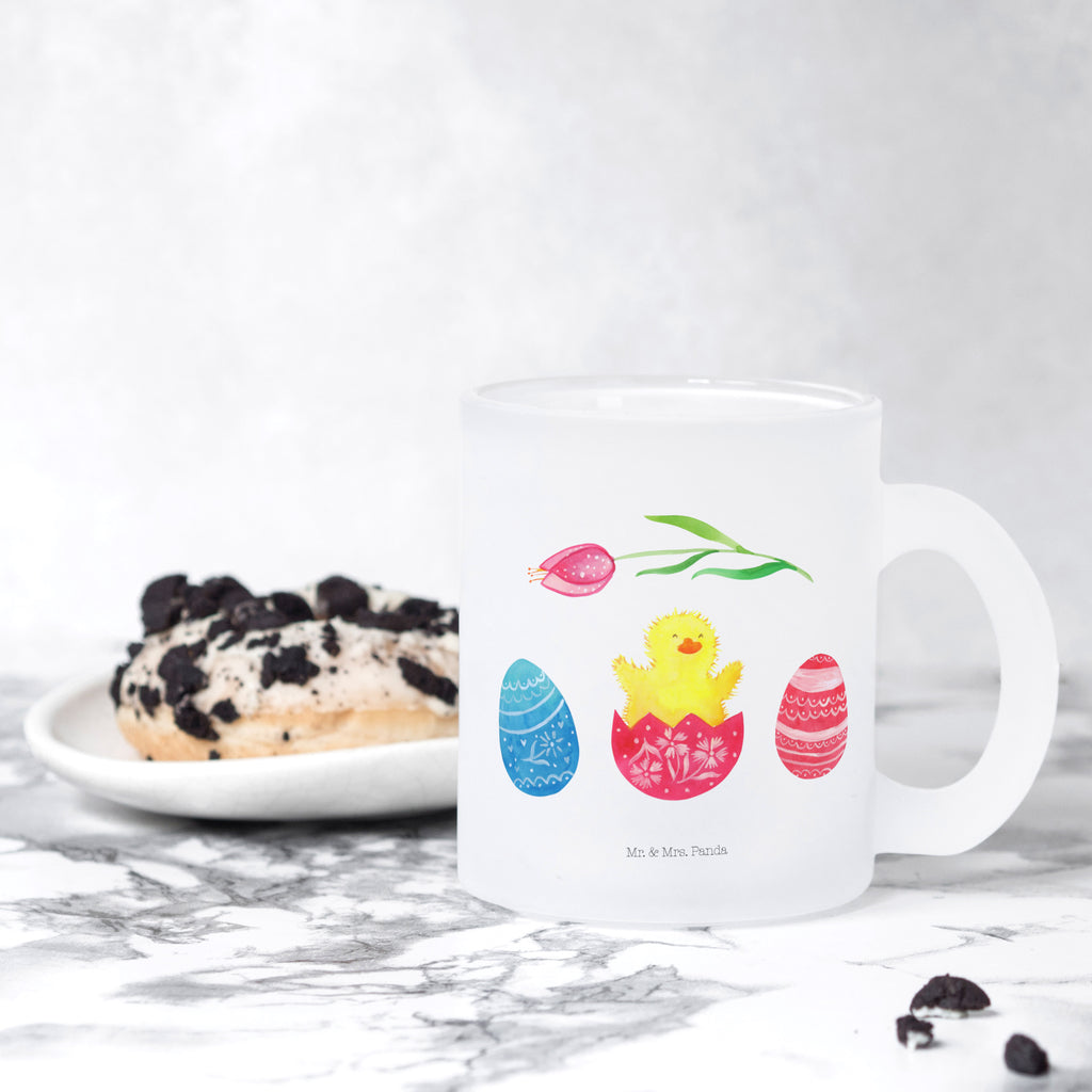 Teetasse Küken geschlüpft Teetasse, Teeglas, Teebecher, Tasse mit Henkel, Tasse, Glas Teetasse, Teetasse aus Glas, Ostern, Osterhase, Ostergeschenke, Osternest, Osterdeko, Geschenk zu Ostern, Küken, Osterei, Ostereier, Ei, Frühlingsgefühle, Freude, Grüße, liebe Grüße, Frohe Ostern, Ostergrüße