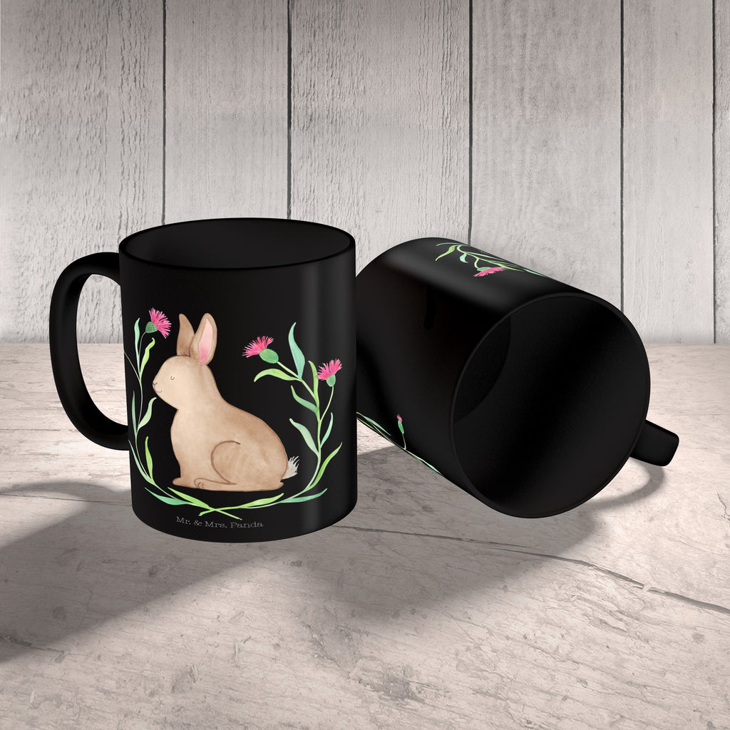 Tasse Hase sitzend Ostern, Frohe Ostern, Ostergrüße, Osterblume, Liebe, Grüße, Osterhase, Hase, Kaninchen Becher, Kaffeetasse, Kaffeebecher, Tee, Frühstück, Büro  Ostern, Osterhase, Ostergeschenke, Osternest, Osterdeko, Geschenk zu Ostern