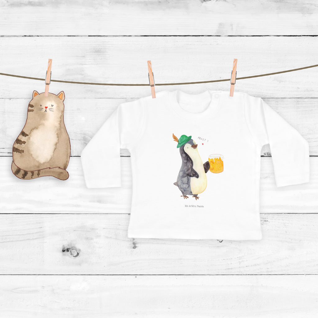 6-12 Monate Baby Longsleeve Pinguin Bier Mädchen, Jungen, Baby, Longsleeve, Langarm, Bio, Kleidung, uni, Langarmshirt, Pinguin, Pinguine, Bier, Oktoberfest