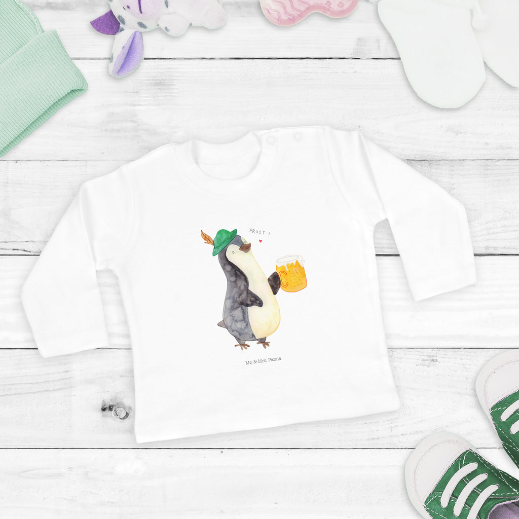 6-12 Monate Baby Longsleeve Pinguin Bier Mädchen, Jungen, Baby, Longsleeve, Langarm, Bio, Kleidung, uni, Langarmshirt, Pinguin, Pinguine, Bier, Oktoberfest