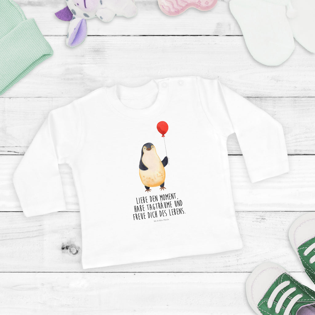 12-18 Monate Baby Longsleeve Pinguin Luftballon Mädchen, Jungen, Baby, Langarm, Bio, Kleidung, Pinguin, Pinguine, Luftballon, Tagträume, Lebenslust, Geschenk Freundin, Geschenkidee, beste Freundin, Motivation, Neustart, neues Leben, Liebe, Glück
