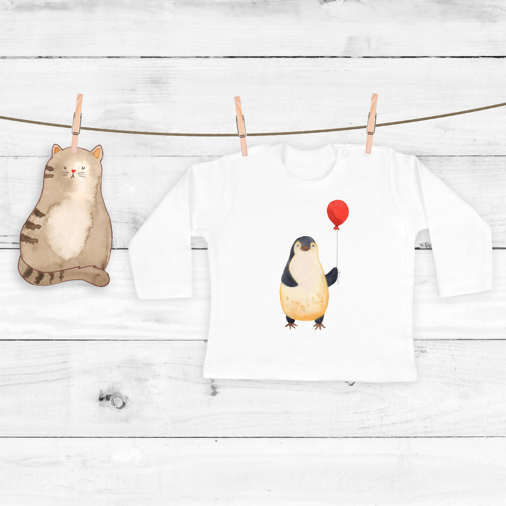 12-18 Monate Baby Longsleeve Pinguin Luftballon Mädchen, Jungen, Baby, Langarm, Bio, Kleidung, Pinguin, Pinguine, Luftballon, Tagträume, Lebenslust, Geschenk Freundin, Geschenkidee, beste Freundin, Motivation, Neustart, neues Leben, Liebe, Glück
