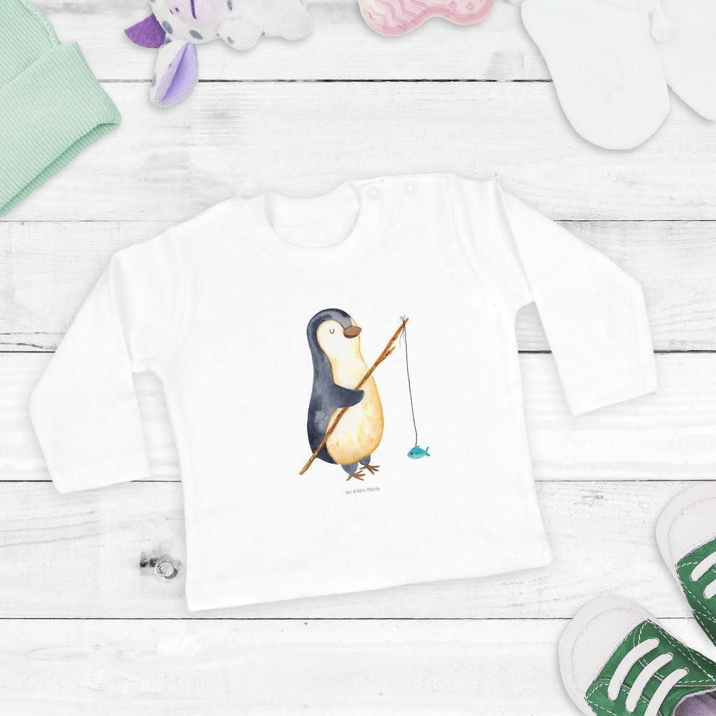 12-18 Monate Baby Longsleeve Pinguin Angler Mädchen, Jungen, Baby, Langarm, Bio, Kleidung, Pinguin, Pinguine, Angeln, Angler, Tagträume, Hobby, Plan, Planer, Tagesplan, Neustart, Motivation, Geschenk, Freundinnen, Geschenkidee, Urlaub, Wochenende