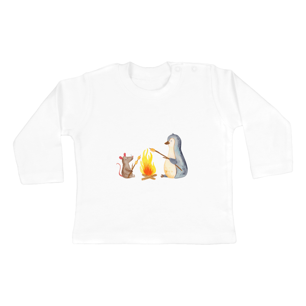 12-18 Monate Baby Longsleeve Pinguin Lagerfeuer Mädchen, Jungen, Baby, Langarm, Bio, Kleidung, Pinguin, Maus, Pinguine, Lagerfeuer, Leben, Arbeit, Job, Motivation, Büro, Büroalltag, Lebensspruch, Lebensmotivation, Neustart, Liebe, grillen, Feuer, Marshmallows