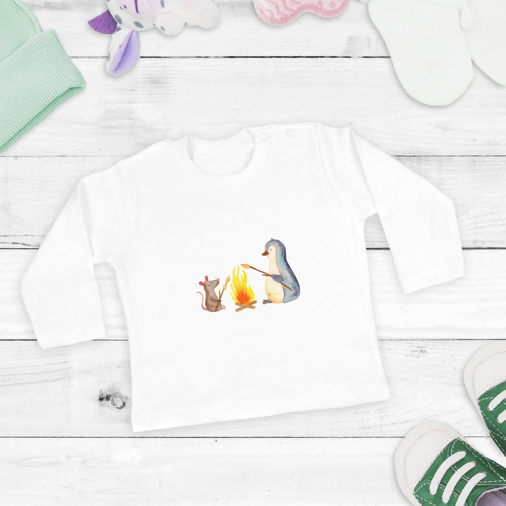 12-18 Monate Baby Longsleeve Pinguin Lagerfeuer Mädchen, Jungen, Baby, Langarm, Bio, Kleidung, Pinguin, Maus, Pinguine, Lagerfeuer, Leben, Arbeit, Job, Motivation, Büro, Büroalltag, Lebensspruch, Lebensmotivation, Neustart, Liebe, grillen, Feuer, Marshmallows