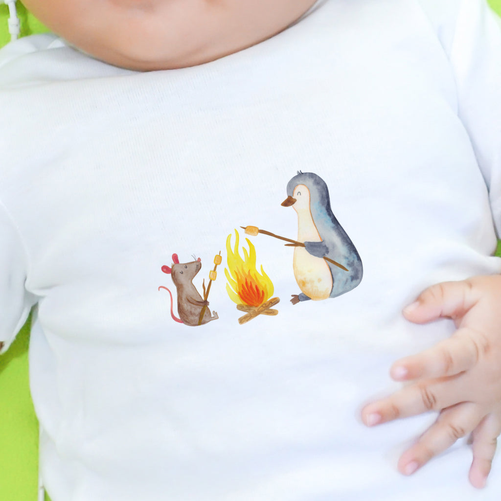 12-18 Monate Baby Longsleeve Pinguin Lagerfeuer Mädchen, Jungen, Baby, Langarm, Bio, Kleidung, Pinguin, Maus, Pinguine, Lagerfeuer, Leben, Arbeit, Job, Motivation, Büro, Büroalltag, Lebensspruch, Lebensmotivation, Neustart, Liebe, grillen, Feuer, Marshmallows