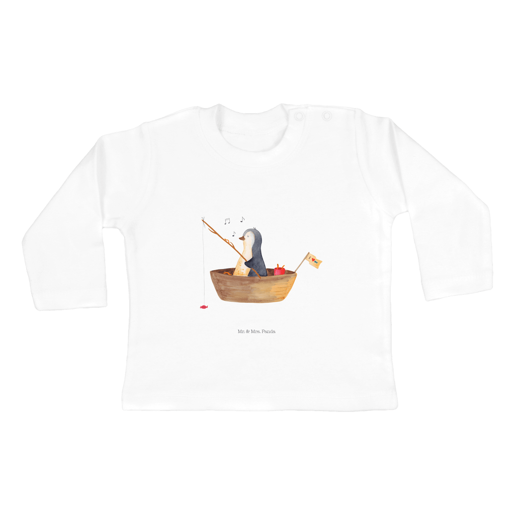 18-24 Monate Baby Longsleeve Pinguin Angelboot Mädchen, Jungen, Baby, Langarm, Bio, Kleidung, Longsleeve, Pinguin, Pinguine, Angeln, Boot, Angelboot, Lebenslust, Leben, genießen, Motivation, Neustart, Neuanfang, Trennung, Scheidung, Geschenkidee Liebeskummer