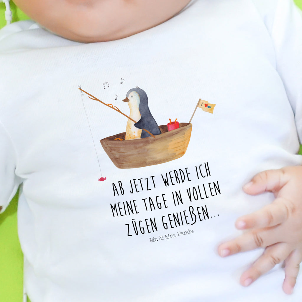 18-24 Monate Baby Longsleeve Pinguin Angelboot Mädchen, Jungen, Baby, Langarm, Bio, Kleidung, Longsleeve, Pinguin, Pinguine, Angeln, Boot, Angelboot, Lebenslust, Leben, genießen, Motivation, Neustart, Neuanfang, Trennung, Scheidung, Geschenkidee Liebeskummer