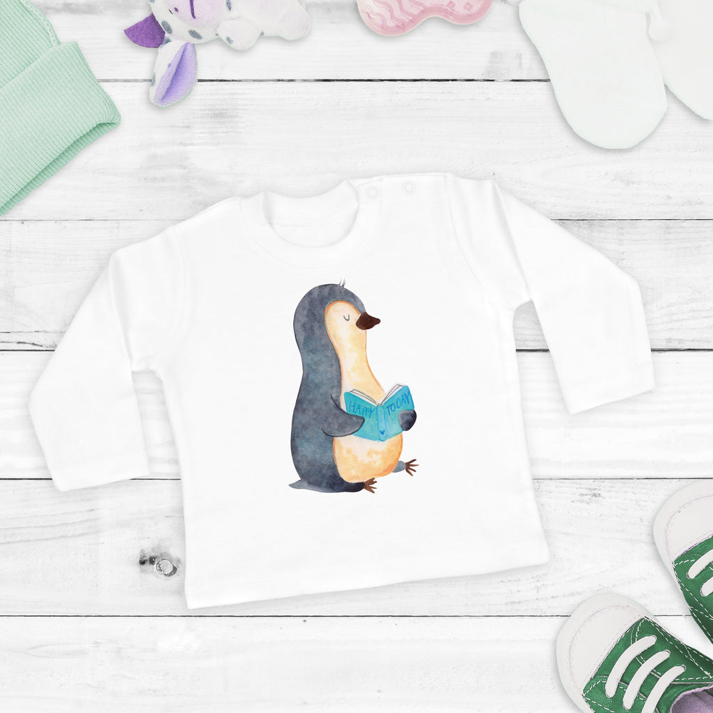 18-24 Monate Baby Longsleeve Pinguin Buch Mädchen, Jungen, Baby, Langarm, Bio, Kleidung, Longsleeve, Pinguin, Pinguine, Buch, Lesen, Bücherwurm, Nichtstun, Faulenzen, Ferien, Urlaub, Freizeit