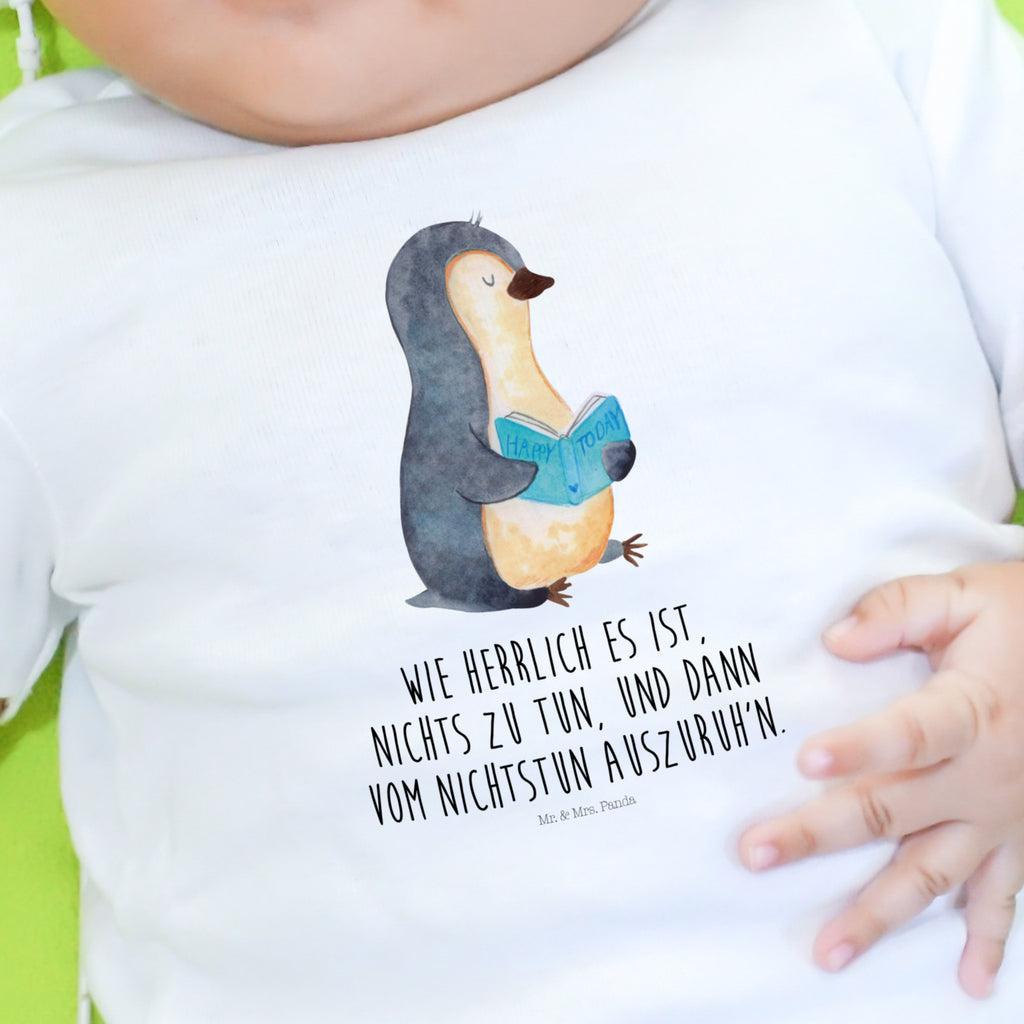 18-24 Monate Baby Longsleeve Pinguin Buch Mädchen, Jungen, Baby, Langarm, Bio, Kleidung, Longsleeve, Pinguin, Pinguine, Buch, Lesen, Bücherwurm, Nichtstun, Faulenzen, Ferien, Urlaub, Freizeit