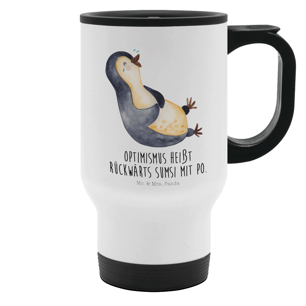 Thermobecher Pinguin lachend Thermobecher, To Go Becher, Thermotasse, Kaffeebecher, Isolierbecher, Thermobecher To Go, Warmhaltetasse, Edelstahlbecher, Reisebecher, Tasse mit Deckel, Thermobecher für 400 ml, Kaffeetasse zum Mitnehmen, Tasse zum Mitnehmen, Spülmaschinenfest, Pinguin, Pinguine, lustiger Spruch, Optimismus, Fröhlich, Lachen, Humor, Fröhlichkeit
