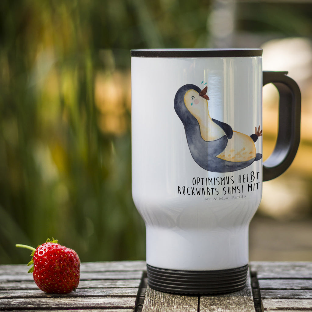Thermobecher Pinguin lachend Thermobecher, To Go Becher, Thermotasse, Kaffeebecher, Isolierbecher, Thermobecher To Go, Warmhaltetasse, Edelstahlbecher, Reisebecher, Tasse mit Deckel, Thermobecher für 400 ml, Kaffeetasse zum Mitnehmen, Tasse zum Mitnehmen, Spülmaschinenfest, Pinguin, Pinguine, lustiger Spruch, Optimismus, Fröhlich, Lachen, Humor, Fröhlichkeit