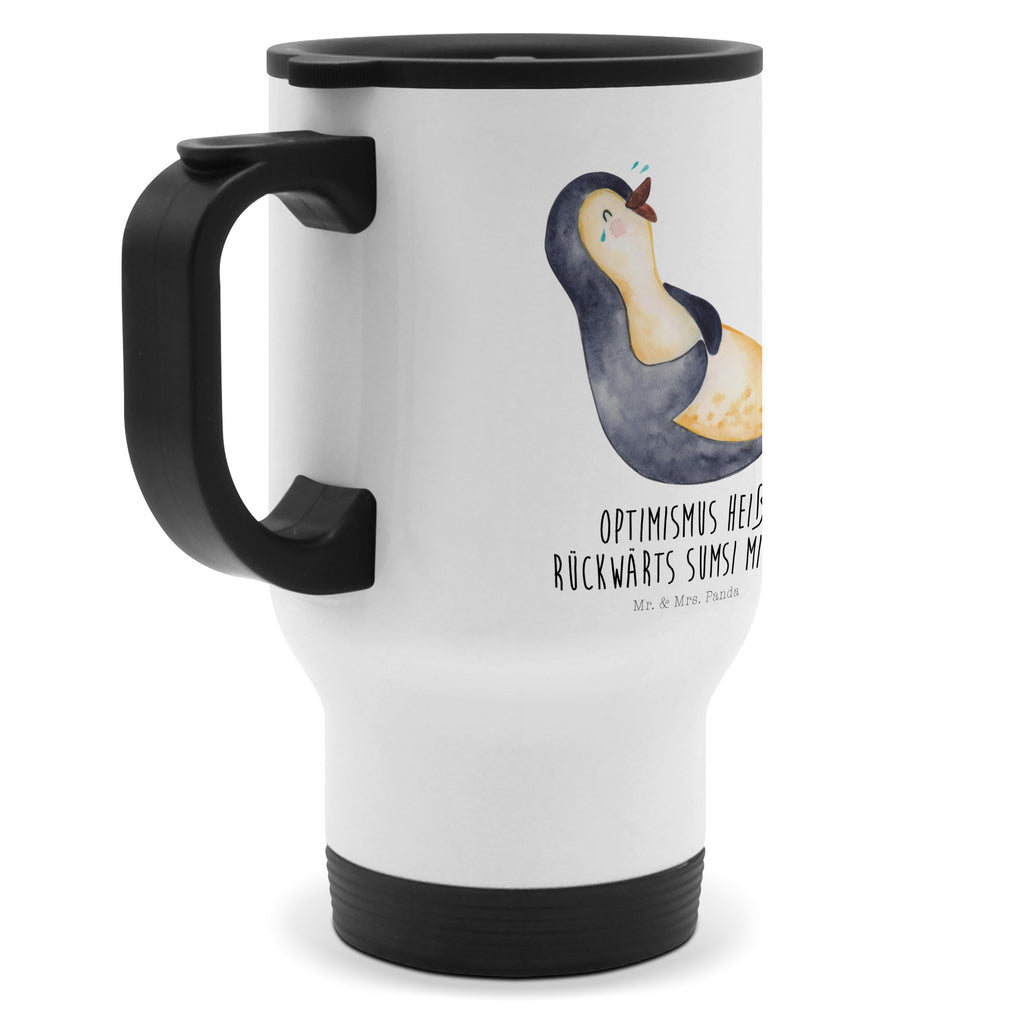 Thermobecher Pinguin lachend Thermobecher, To Go Becher, Thermotasse, Kaffeebecher, Isolierbecher, Thermobecher To Go, Warmhaltetasse, Edelstahlbecher, Reisebecher, Tasse mit Deckel, Thermobecher für 400 ml, Kaffeetasse zum Mitnehmen, Tasse zum Mitnehmen, Spülmaschinenfest, Pinguin, Pinguine, lustiger Spruch, Optimismus, Fröhlich, Lachen, Humor, Fröhlichkeit