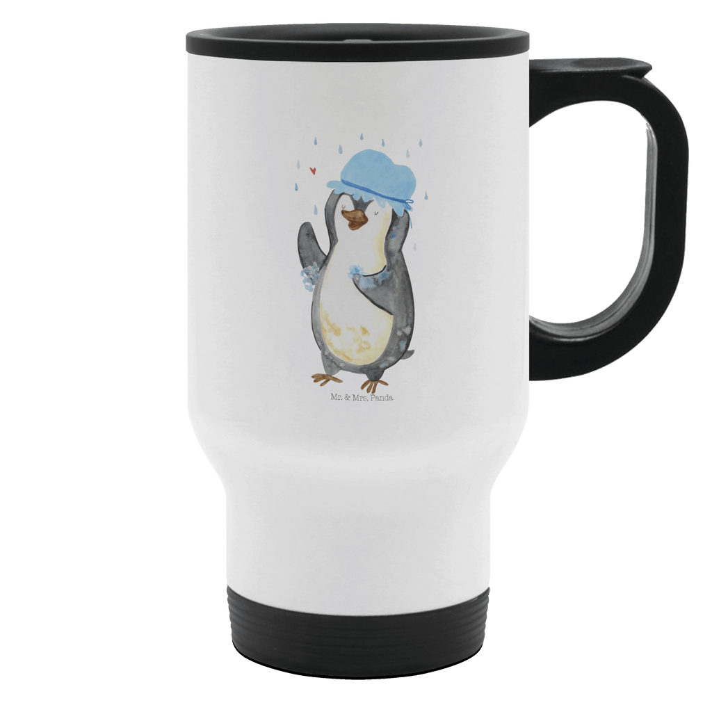 Thermobecher Pinguin duscht Thermobecher, To Go Becher, Thermotasse, Kaffeebecher, Isolierbecher, Thermobecher To Go, Warmhaltetasse, Edelstahlbecher, Reisebecher, Tasse mit Deckel, Thermobecher für 400 ml, Kaffeetasse zum Mitnehmen, Tasse zum Mitnehmen, Spülmaschinenfest, Pinguin, Pinguine, Dusche, duschen, Lebensmotto, Motivation, Neustart, Neuanfang, glücklich sein