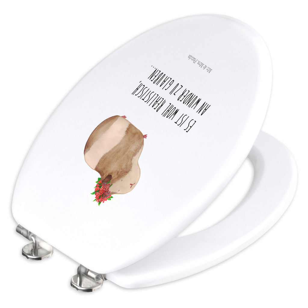 Motiv WC Sitz Meerschweinchen weise Klobrille, Klodeckel, Toilettendeckel, WC-Sitz, Toilette, Tiermotive, Gute Laune, lustige Sprüche, Tiere, Meerschweinchen, Meerie, Meeries, Wunder, Blumenkind, Realität, Spruch, Weisheit, Motivation, Wunderland
