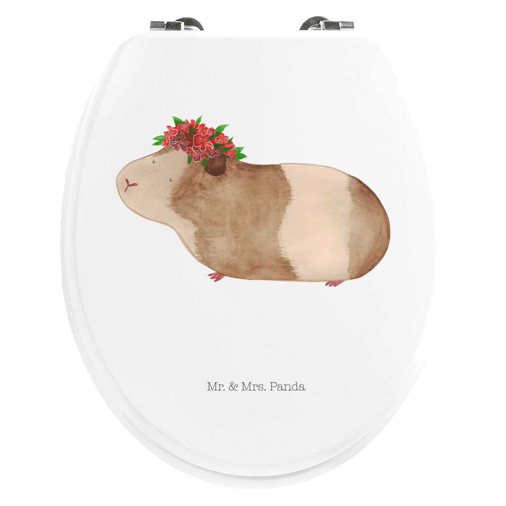 Motiv WC Sitz Meerschweinchen weise Klobrille, Klodeckel, Toilettendeckel, WC-Sitz, Toilette, Tiermotive, Gute Laune, lustige Sprüche, Tiere, Meerschweinchen, Meerie, Meeries, Wunder, Blumenkind, Realität, Spruch, Weisheit, Motivation, Wunderland