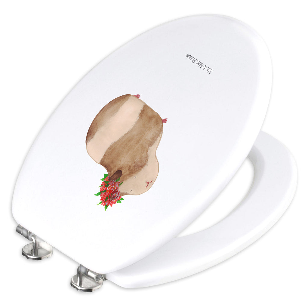 Motiv WC Sitz Meerschweinchen weise Klobrille, Klodeckel, Toilettendeckel, WC-Sitz, Toilette, Tiermotive, Gute Laune, lustige Sprüche, Tiere, Meerschweinchen, Meerie, Meeries, Wunder, Blumenkind, Realität, Spruch, Weisheit, Motivation, Wunderland
