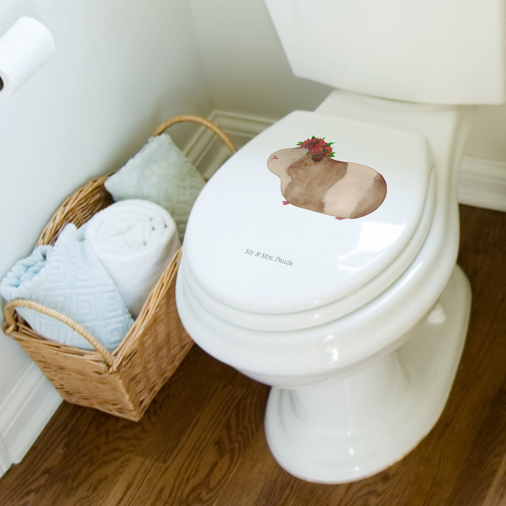 Motiv WC Sitz Meerschweinchen weise Klobrille, Klodeckel, Toilettendeckel, WC-Sitz, Toilette, Tiermotive, Gute Laune, lustige Sprüche, Tiere, Meerschweinchen, Meerie, Meeries, Wunder, Blumenkind, Realität, Spruch, Weisheit, Motivation, Wunderland