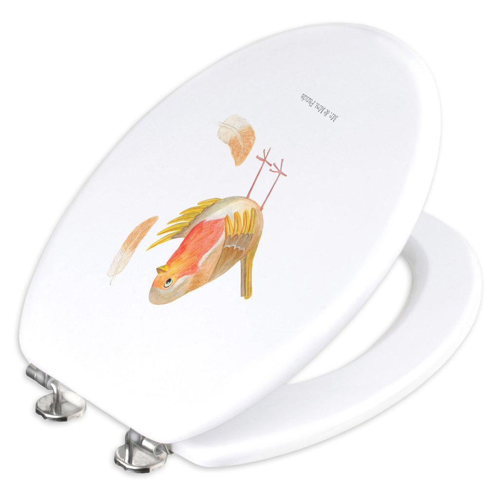 Motiv WC Sitz Rotkehlchen mit Federn Klobrille, Klodeckel, Toilettendeckel, WC-Sitz, Toilette, Tiermotive, Gute Laune, lustige Sprüche, Tiere, What if i fall, Rotkehlchen, Spruch Motivation, Spruch Mut, Vogel, Motivation Sprüche, Motivationsbilder, fliegen