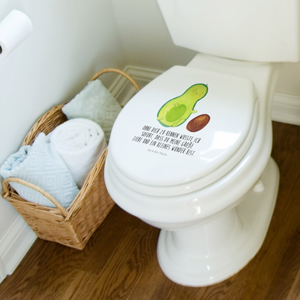 Motiv WC Sitz Avocado rollt Kern Klobrille, Klodeckel, Toilettendeckel, WC-Sitz, Toilette, Avocado, Veggie, Vegan, Gesund, Avocados, Schwanger, Geburt, Geburtstag, Säugling, Kind, erstes Kind, zur Geburt, Schwangerschaft, Babyparty, Baby, große Liebe, Liebe, Love