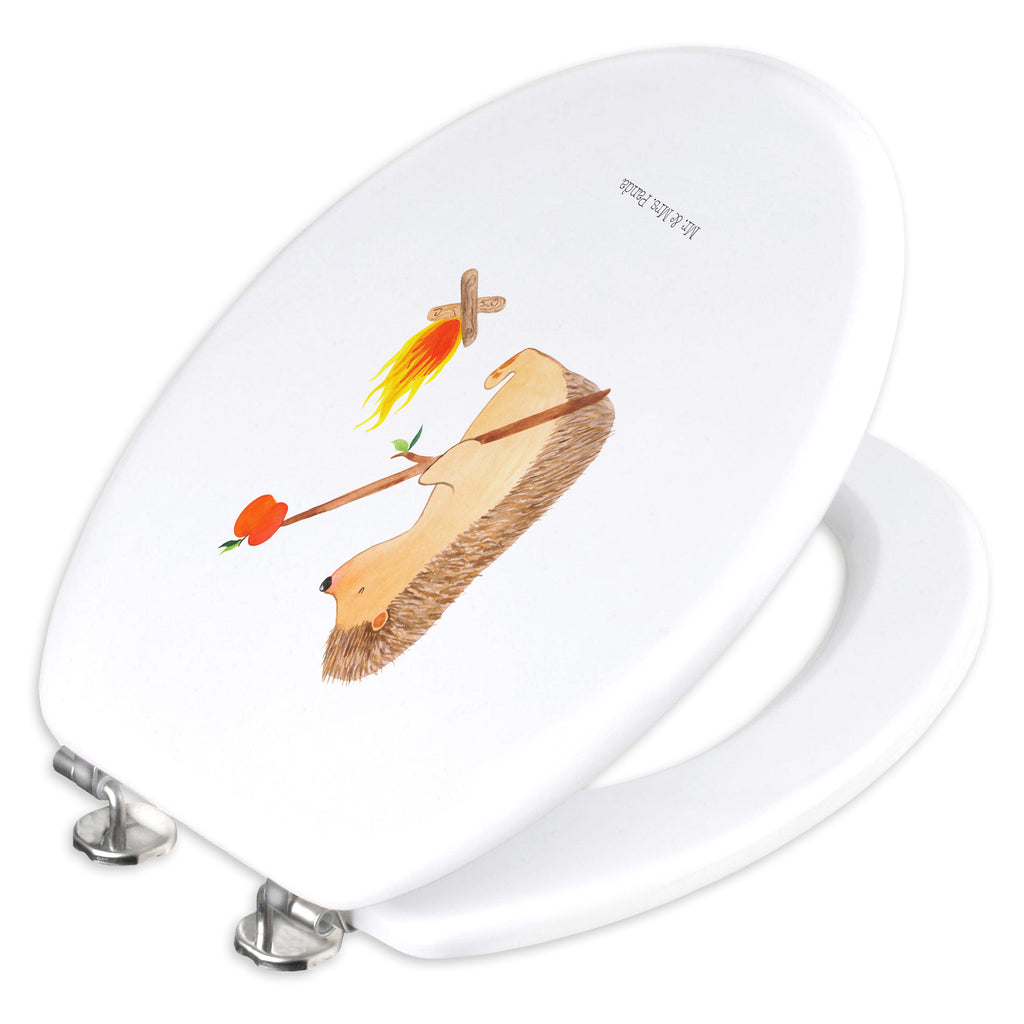 Motiv WC Sitz Igel grillt Klobrille, Klodeckel, Toilettendeckel, WC-Sitz, Toilette, Tiermotive, Gute Laune, lustige Sprüche, Tiere, Igel, Grillen, Ziele, Motivation, arbeitslos, Sinn des Lebens, Spruch