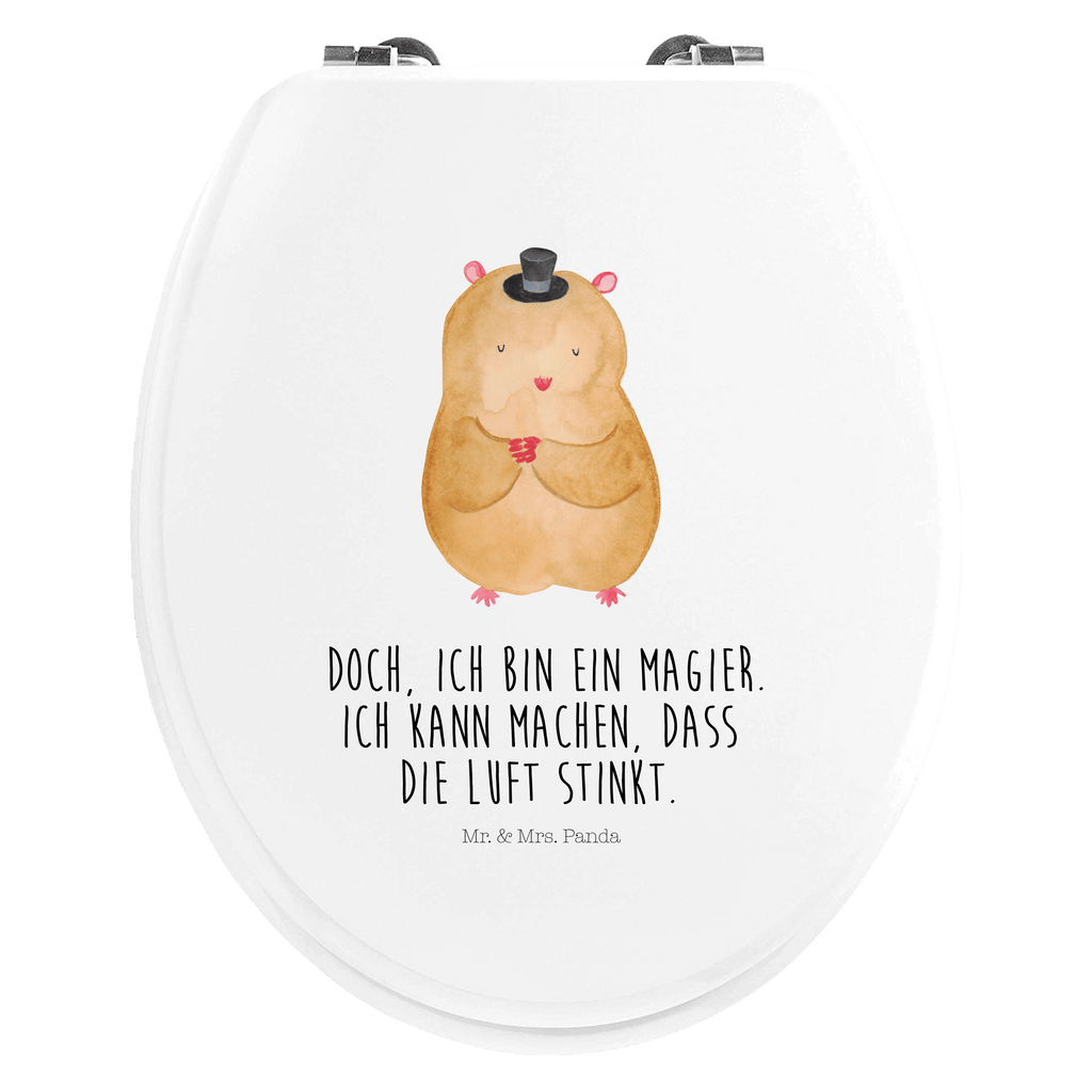 Motiv WC Sitz Hamster mit Hut Klobrille, Klodeckel, Toilettendeckel, WC-Sitz, Toilette, Tiermotive, Gute Laune, lustige Sprüche, Tiere, Hamster, Hut, Magier, Zylinder, Zwerghamster, Zauberer, Houdini